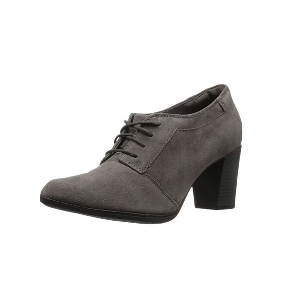 NWOT Clarks Women's Araya Hale Lace Up Shoe Grey Goat Suede Size 7 - Picture 1 of 9